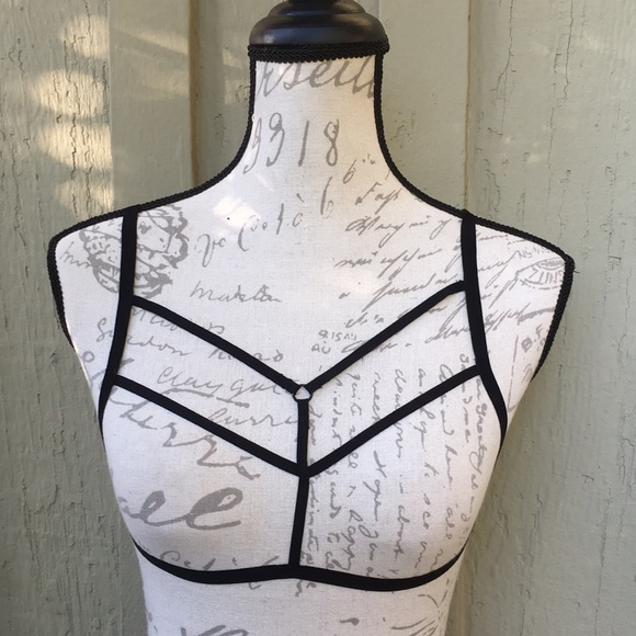 Coming Soon. New! Black Strappy Cage Bra - Picture 5 of 7